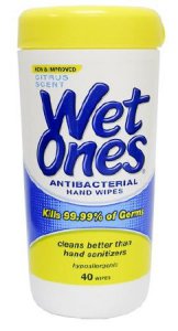 Personal Wipe Wet Ones   Antibacterial Canister Benzethonium Chloride Citrus Scent 40 Count