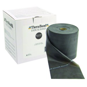 Exercise Resistance Band TheraBand   Black 5 Inch X 50 Yard X-Heavy Resistance