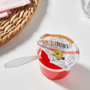 Oral Protein Supplement Gelatein   20 Fruit Punch Flavor Ready to Use 4 oz. Cup