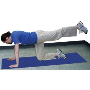 CanDo   Yoga Mat Exercise Mat Blue Polymer Environmental Resin 24 X 68 Inch