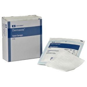 Gauze Sponge Dermacea    Cotton 12-Ply 3 X 3 Inch Square Sterile