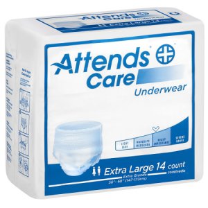 Unisex Adult Absorbent Underwear Attends   Care Pull On with Tear Away Seams X-Large Disposable Moderate Absorbency