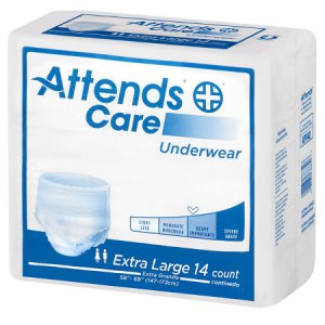 Unisex Adult Absorbent Underwear Attends   Care Pull On with Tear Away Seams X-Large Disposable Moderate Absorbency