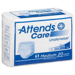 Unisex Adult Absorbent Underwear Attends   Care Pull On with Tear Away Seams Regular Disposable Moderate Absorbency