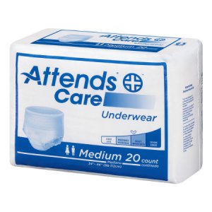 Unisex Adult Absorbent Underwear Attends   Care Pull On with Tear Away Seams Regular Disposable Moderate Absorbency