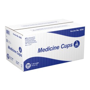 Graduated Medicine Cup Dynarex   1 oz. Clear Plastic Disposable