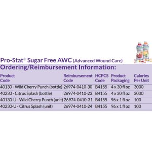 Protein Supplement Pro-Stat   Sugar Free AWC Citrus Splash Flavor 30 oz. Bottle Ready to Use