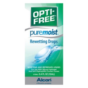 Contact Lens Solution Opti-Free   Pure Moist   0.4 oz. Solution