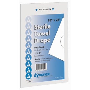 Surgical Drape Dynarex   Towel Drape 18 W X 26 L Inch Sterile