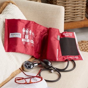 Aneroid Sphygmomanometer Unit McKesson LUMEON    2-Tubes Manual Large Adult