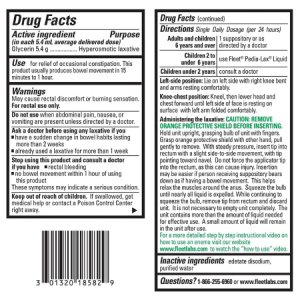 Laxative Fleet   Suppository 7.5 mL 5.4 Gram Strength Glycerin