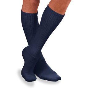 Diabetic Compression Socks JOBST   Sensifoot    Crew Large Navy Closed Toe