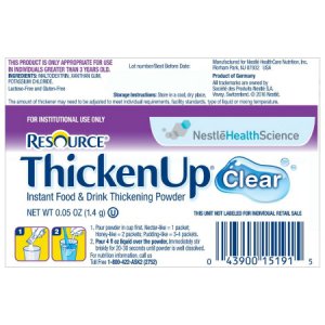 Food and Beverage Thickener Resource   Thickenup   Clear 1.4 Gram Individual Packet Unflavored Powder Consistency Varies By Preparation
