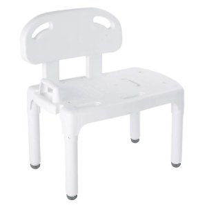 Carex   Bath Transfer Bench Without Arms 17-1/2 to 22-1/2 Inch Seat Height 400 lbs. Weight Capacity