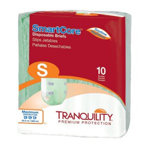 Unisex Adult Incontinence Brief Tranquility SmartCore    Small Disposable Heavy Absorbency