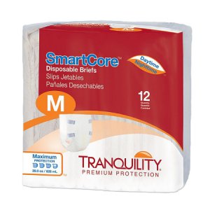 Unisex Adult Incontinence Brief Tranquility SmartCore    Medium Disposable Heavy Absorbency