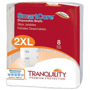 Unisex Adult Incontinence Brief Tranquility SmartCore    2X-Large Disposable Heavy Absorbency