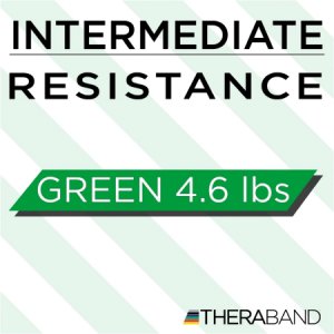 Exercise Resistance Band TheraBand   Starter Dispenser Pack Green 5 Inch X 5 Foot Heavy Resistance
