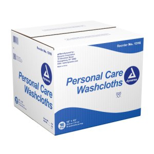 Washcloth Dynarex   12 X 13 Inch White Disposable