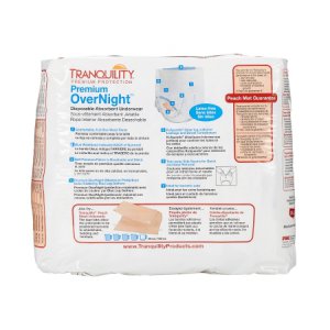 Unisex Adult Absorbent Underwear Tranquility   Premium OverNight    Pull On with Tear Away Seams 2X-Large Disposable Heavy Absorbency
