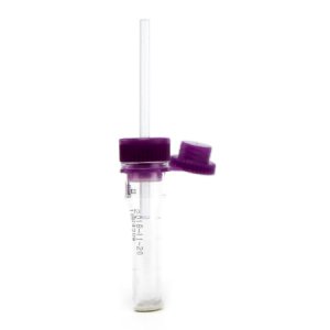 Safe-T-Fill   Capillary Blood Collection Tube Whole Blood Tube K2 EDTA Additive 2.1 X 113 mm 150   L Purple Pierceable Attached Cap Plastic Tube