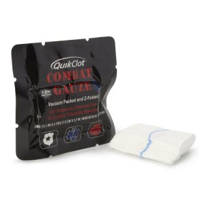 Hemostatic Dressing QuikClot Combat Gauze   LE 3 Inch X 4 Yard 1 per Pack Individual Packet Kaolin Sterile