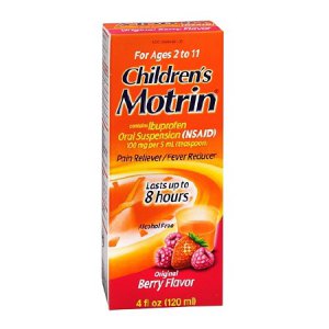 Children's Pain Relief Motrin   100 mg / 5 mL Strength Ibuprofen Oral Suspension 4 oz.