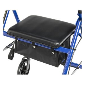4 Wheel Rollator drive    Blue Adjustable Height / Folding Aluminum Frame