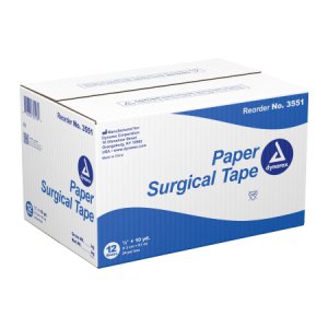 Medical Tape Dynarex   Porous Paper 1/2 Inch X 10 Yard White NonSterile