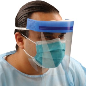 Wraparound Face Shield Crosstex   One Size Fits Most 3/4 Length Anti-fog Disposable NonSterile