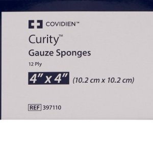 USP Type VII Gauze Sponge Curity    Gauze 12-Ply 4 X 4 Inch Square Sterile
