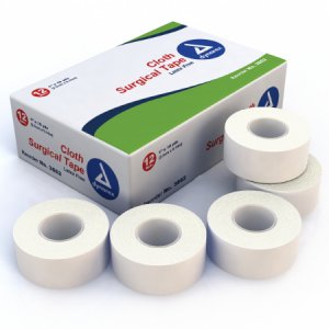 Medical Tape Dynarex   Easy Tear Cloth 1 Inch X 10 Yard White NonSterile