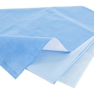 QUICK CHECK* H600 Sterilization Wrap White / Blue 36 X 36 Inch Dual Layer SMS Polypropylene Steam / EO Gas / Hydrogen Peroxide