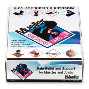 Kinesiology Tape Mueller   Wave Pattern Adhesive Cotton 2 Inch X 5 Yard Black NonSterile