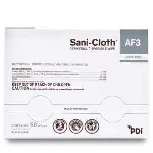 Sani-Cloth   AF3 Surface Disinfectant Cleaner Premoistened Germicidal Manual Pull Wipe 50 Count Individual Packet Unscented NonSterile