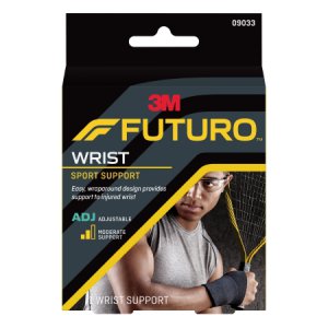 Wrist Support 3M    Futuro    Sport Wraparound Neoprene / Nylon / Polyester Left or Right Hand Black One Size Fits Most