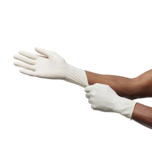 Surgical Glove GAMMEX   Non-Latex Sensitive Size 8 Sterile Polychloroprene Standard Cuff Length Smooth with Micro-Texture Cream Chemo Tested
