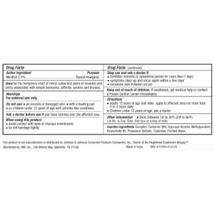 Topical Pain Relief CareAll   Muscle and Joint 2.5% Strength Menthol Topical Gel 3 oz.