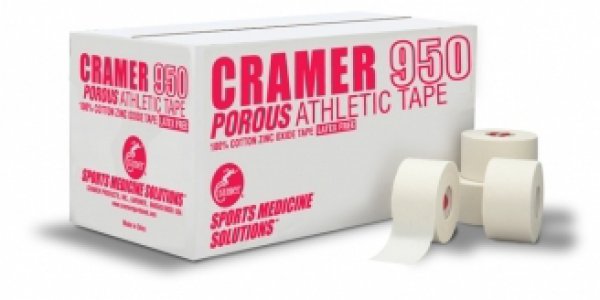 Athletic Tape Cramer   950 Porous Cotton / Zinc Oxide 1 Inch X 15 Yard White NonSterile