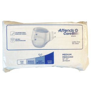 Unisex Adult Incontinence Brief Attends   Care Medium Disposable Moderate Absorbency