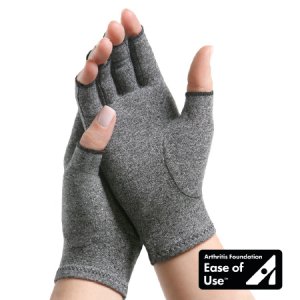 Arthritis Glove IMAK   Compression Open Finger Small Over-the-Wrist Length Hand Specific Pair Cotton / Lycra  