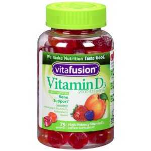 Vitamin Supplement Vitafusion   Vitamin D 2000 IU Strength Gummy 75 per Bottle Assorted Fruit Flavors