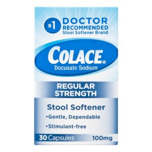 Stool Softener Colace   Capsule 30 per Box 100 mg Strength Docusate Sodium