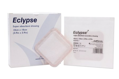 Super Absorbent Dressing Eclypse   4 X 4 Inch Cellulose Square Sterile