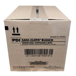 Sani-Cloth   Bleach Surface Disinfectant Cleaner Premoistened Germicidal Manual Pull Wipe 65 Count Canister Chlorine Scent NonSterile