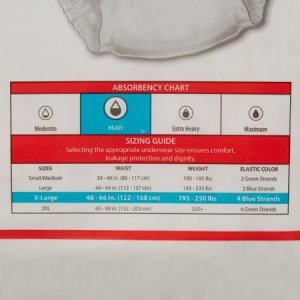 Unisex Adult Absorbent Underwear Sure Care    Plus Pull On with Tear Away Seams X-Large Disposable Heavy Absorbency