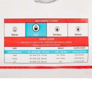 Unisex Adult Absorbent Underwear Sure Care    Pull On with Tear Away Seams Medium Disposable Heavy Absorbency