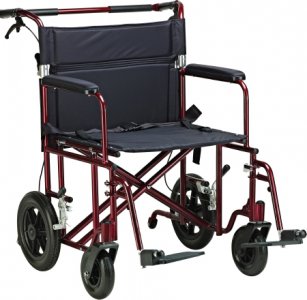 Transport Wheelchair drive    450 lbs. Weight Capacity Full Length / Fixed Height / Padded Arm Black Upholstery