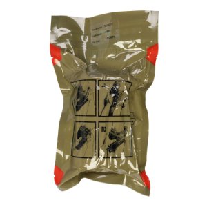 Trauma Pressure Dressing with Wrap ETD    4 X 70 Inch Standard Compression C-Clasp Closure Tan / White 4 X 6 Inch Pad Sterile