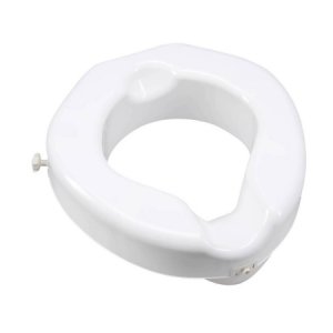 Raised Toilet Seat Carex   4-1/4 Inch Height White 500 lbs. Weight Capacity